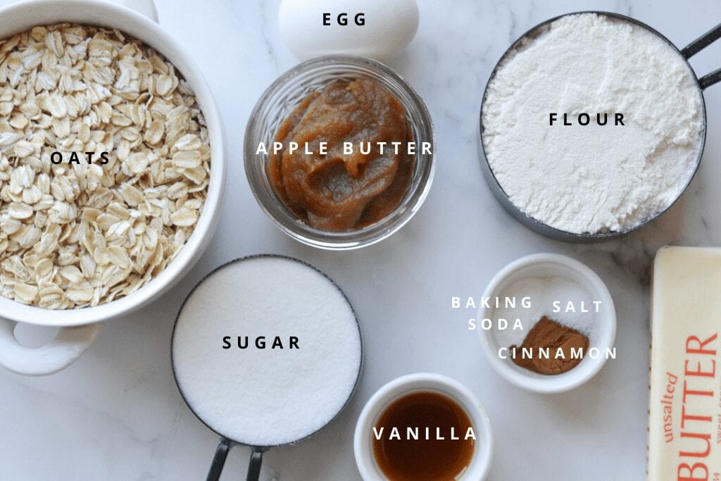 Apple Butter Oatmeal Cookie Ingredients