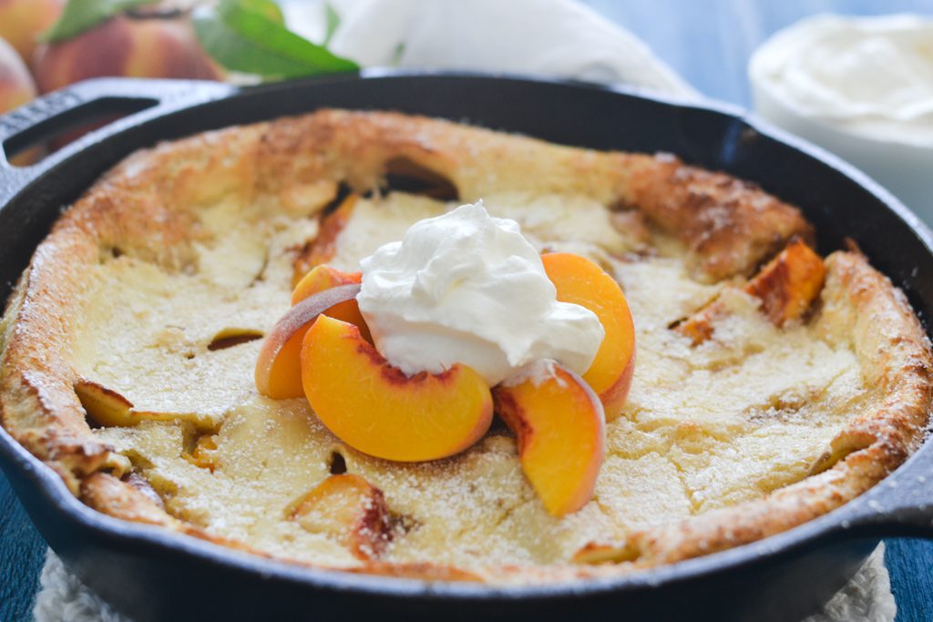 Peach Dutch  Baby Pancake