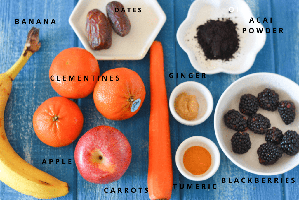 Ingredients in an immune boosting smoothie