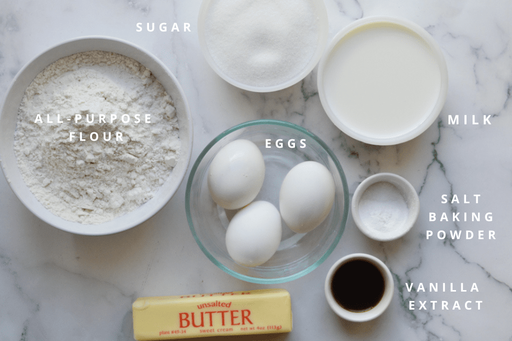 Vanilla Cupcake Ingredients