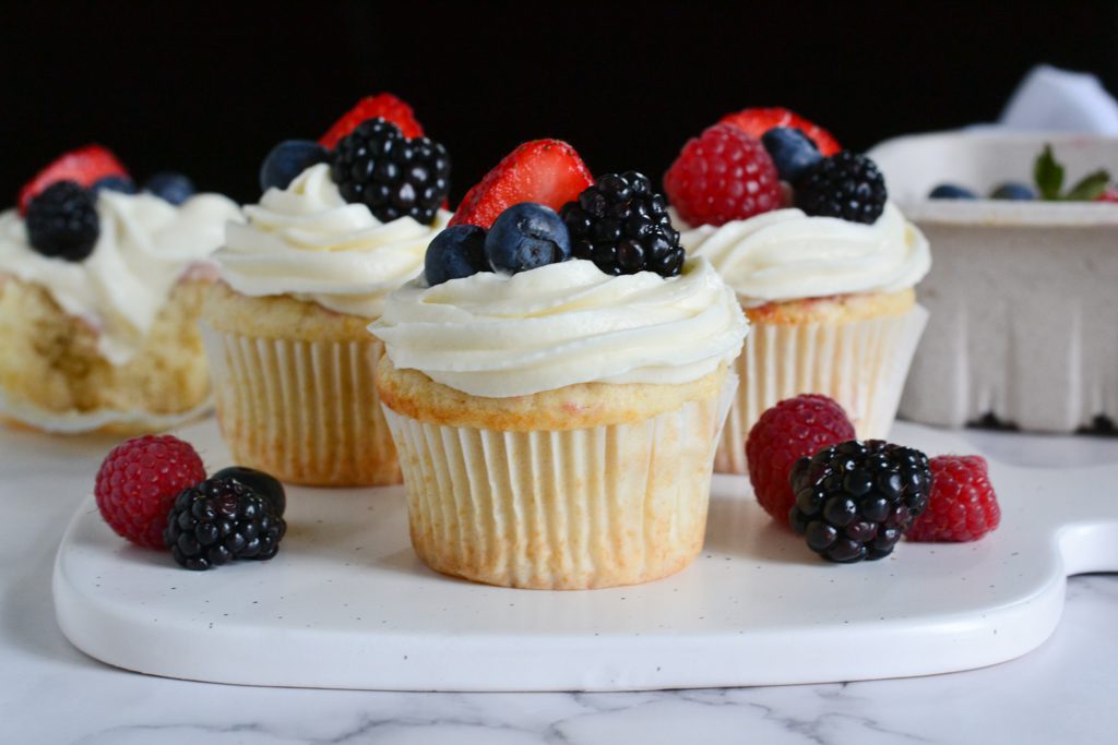 berry Chantilly cupcakes