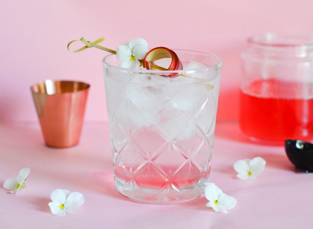 rhubarb gin cocktail