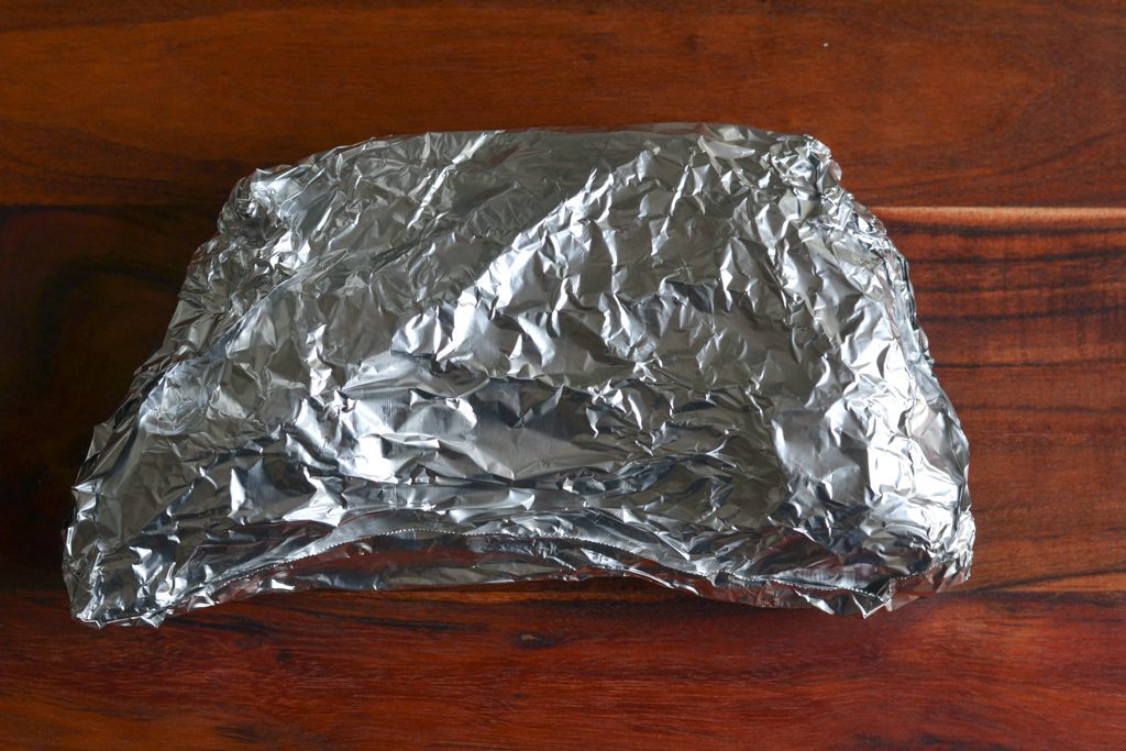 how to smoke tri tip- wrap in foil, let rest