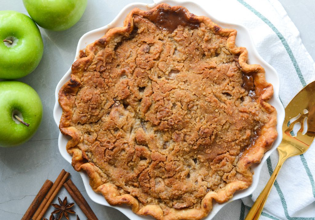 Apple Crumble Pie with Chai Spices
