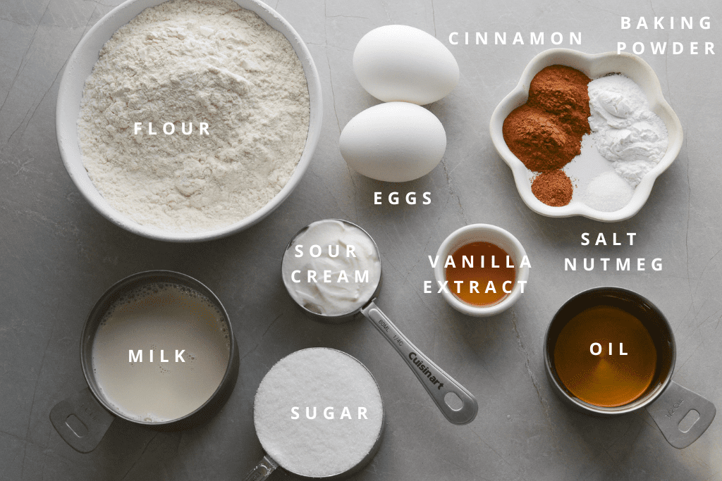 cinnamon muffin ingredients