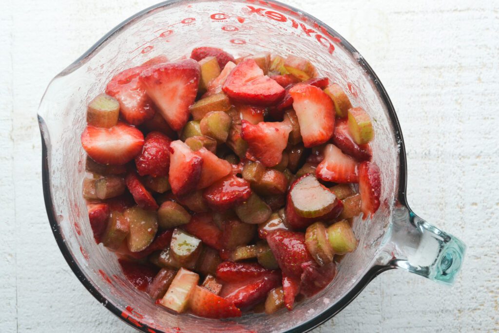 strawberry and rhubarb mixture