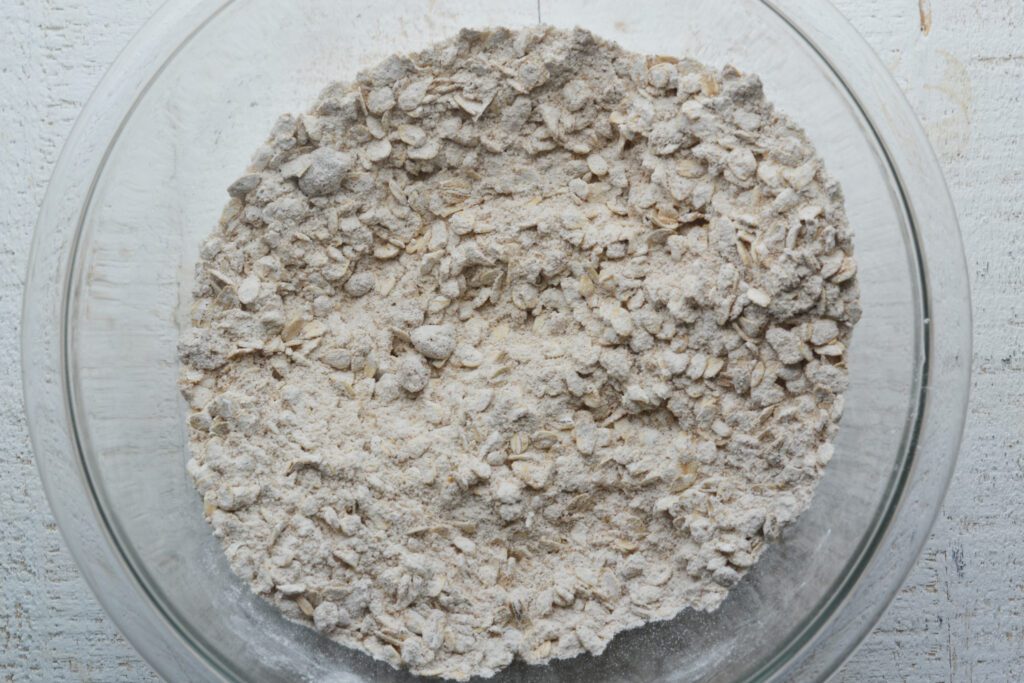 oat and flour mixture